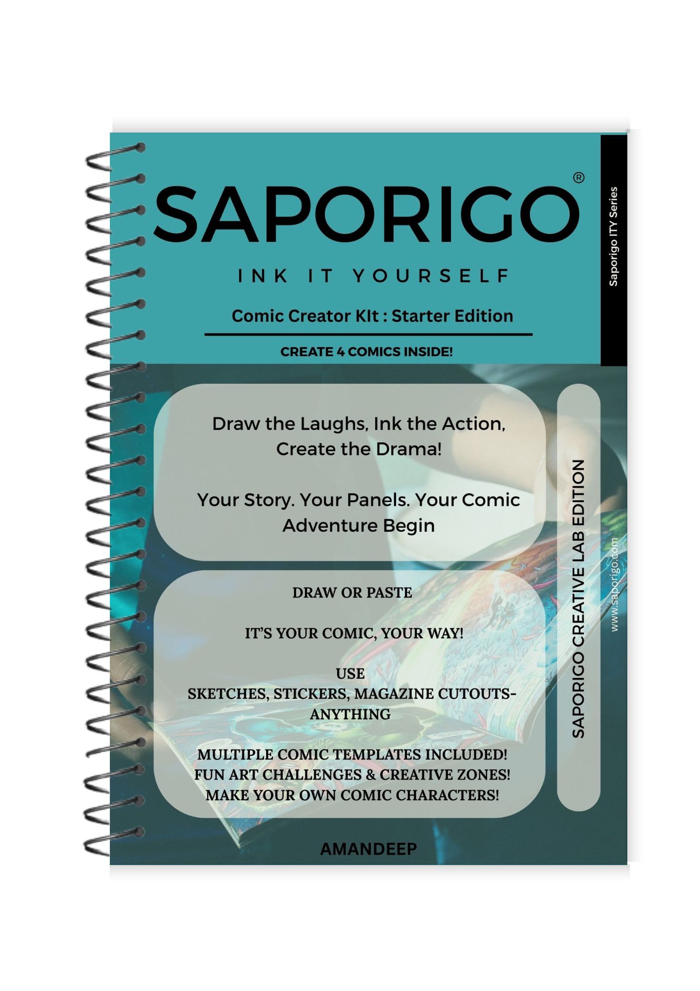 Saporigo Comic Front Cover Layout