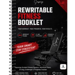 Saporigo Guided Fitness System A5 – Rewritable Workout Planner & 21-Day Challenge Tracker