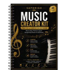 Saporigo Music Creator Kit – Professional Composition & Practice Planning Notebook