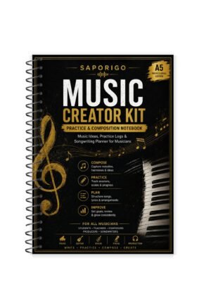 Saporigo Music Creator Kit – Professional Composition & Practice Planning Notebook