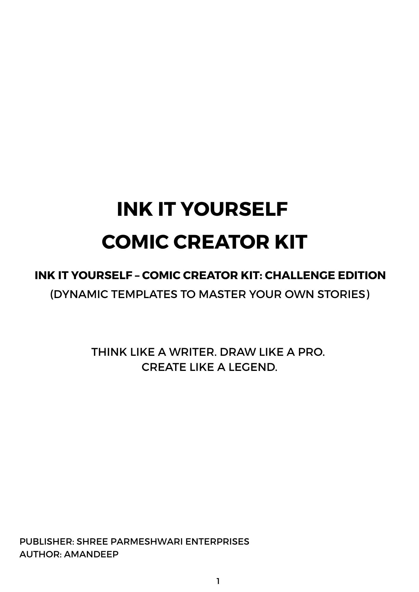 Ink It Yourself: Challenge Comic Creator Kit – Professional Printable Templates & Storytelling Guide - Image 3